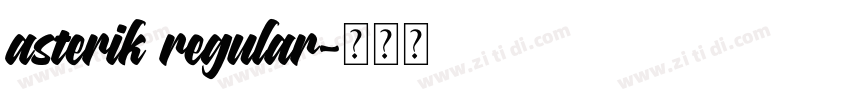 asterik regular字体转换